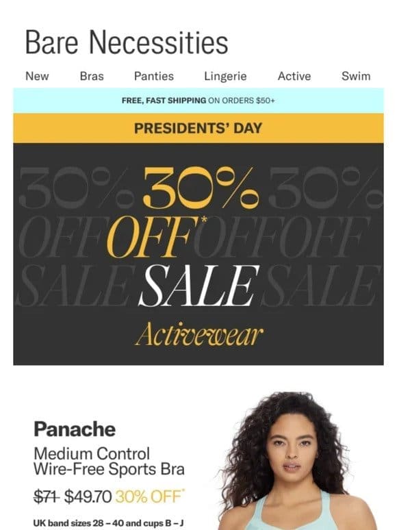 Save Up To 30% Off Activewear This Presidents’ Day