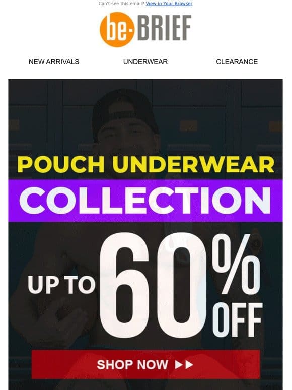 Save big with Pouch Underwear Up to 60% Off
