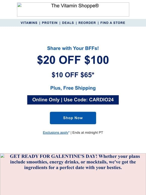 Save up to $20 for Galentine’s Day!