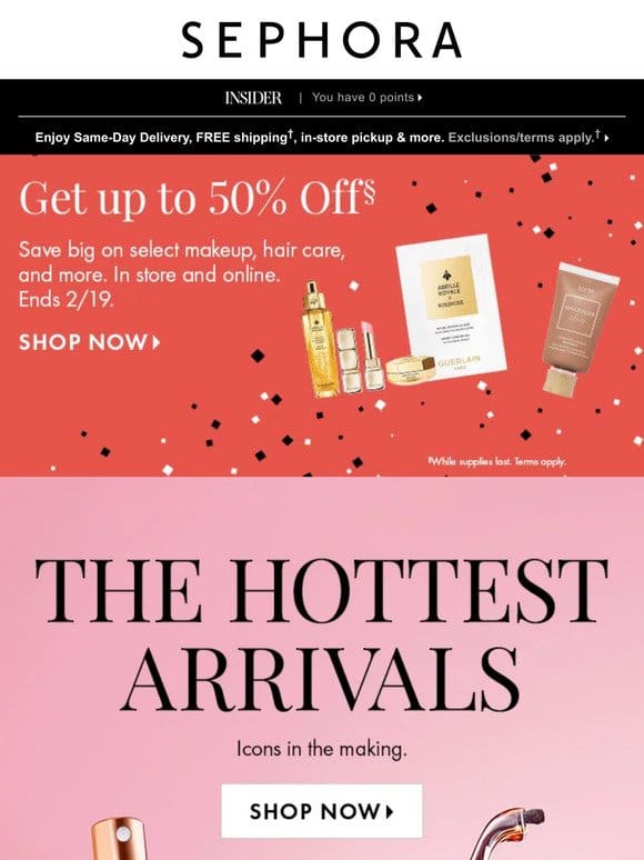 Save up to 50%* on select beauty
