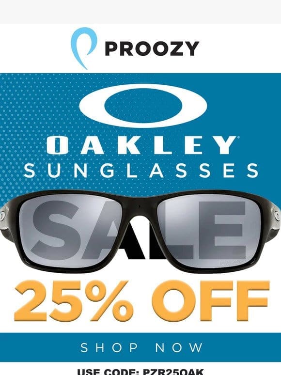 Score big savings on Oakley sunglasses!  ️