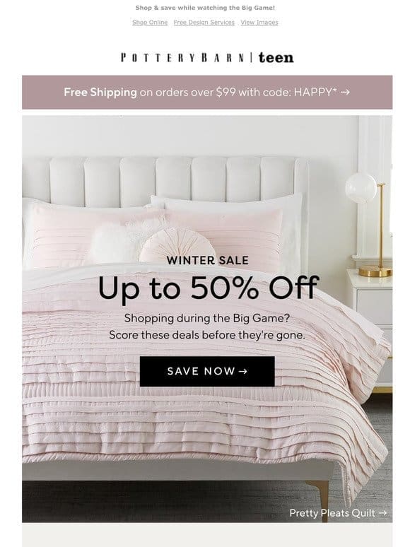 Score up to 50% off deals