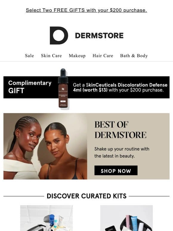 Shake up your routine with our curated Best of Dermstore kits