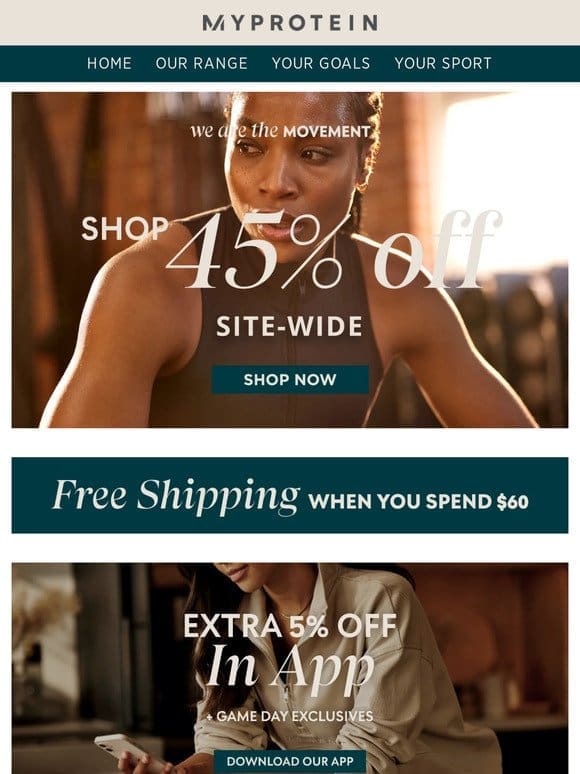 Shop 45% Off Site-Wide