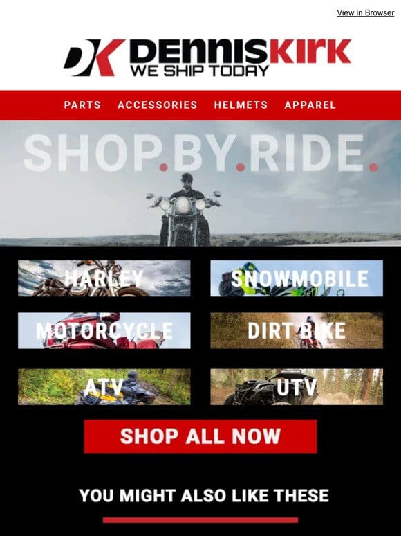 Shop By Ride NOW!