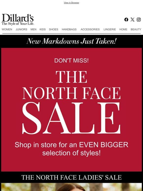 Shop The North Face Sale