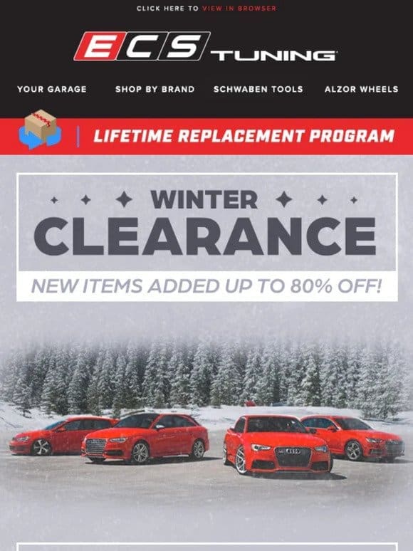 Shop Up to 80% off Thousands of Products during our Winter Clearance!