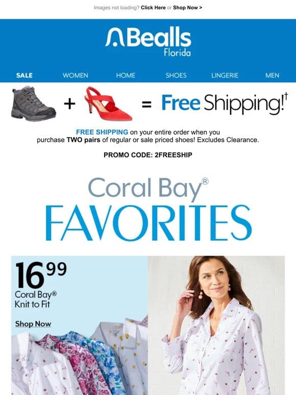 Shop new Coral Bay styles， on sale now!