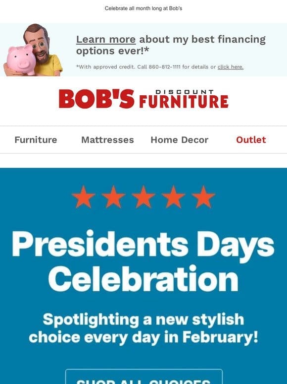 Shop new choices for Presidents Day(s)