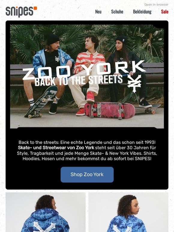 Shop now:   Skate- und Streetwear von Zoo York!