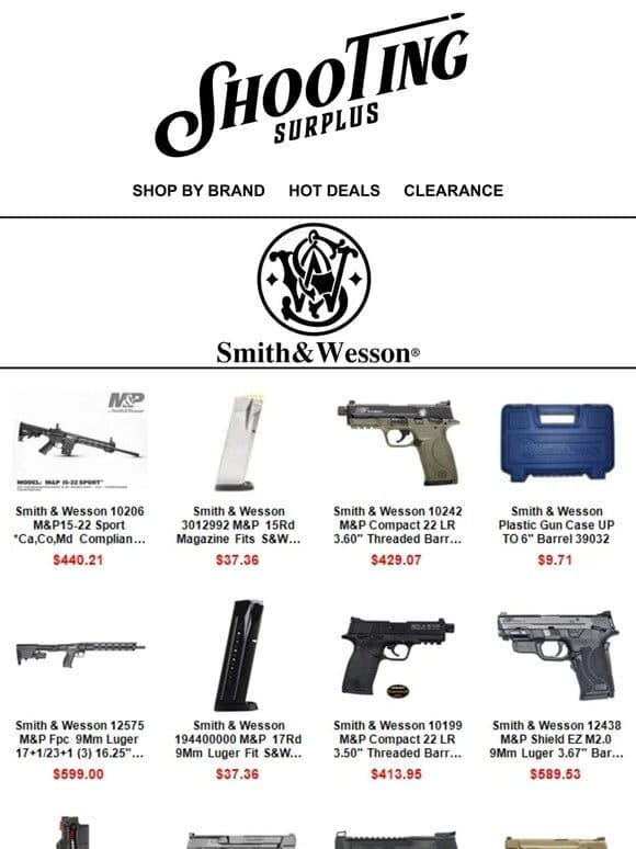 Smith & Wesson Deals， Best Sellers， M&P， Revolvers， 1911’s