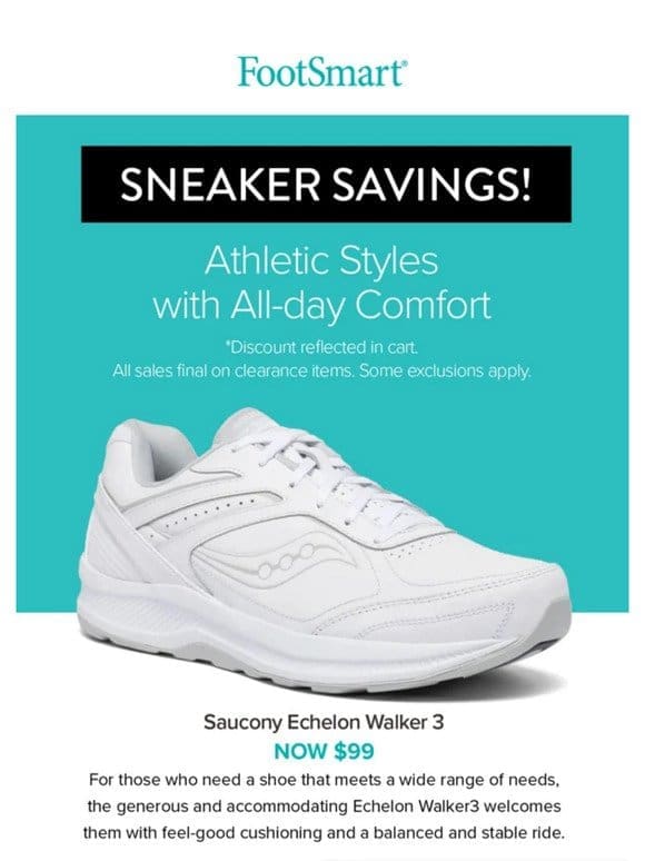 Sneaker Savings Featuring All-day Comfort