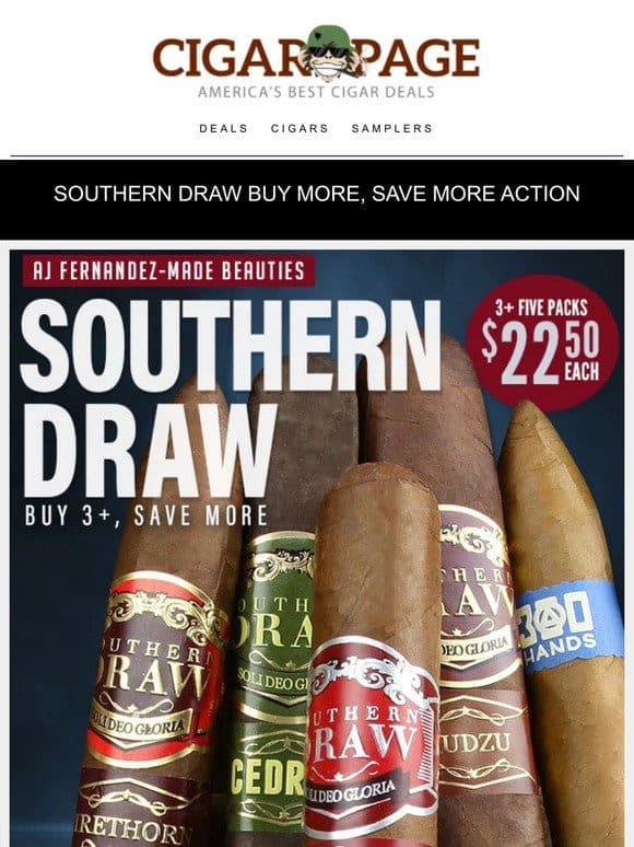 Southern Draw $22.50 fivers from AJ Fernandez