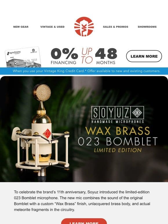 Soyuz Microphones Wax Brass Bomblet