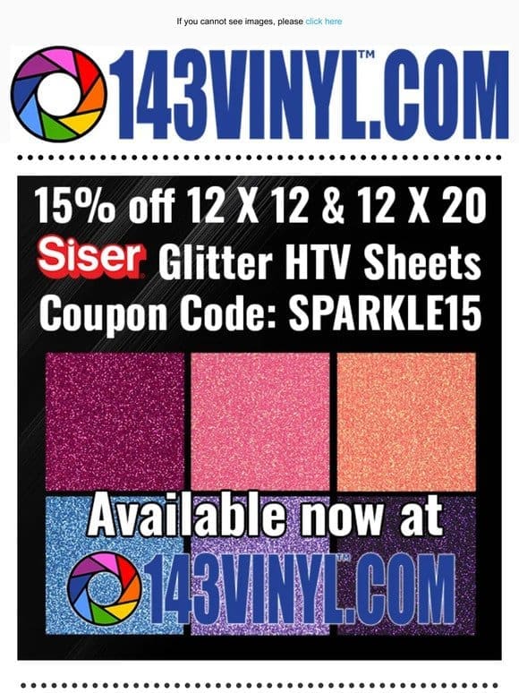 Sparkle and Save on Glitter HTV! ✨