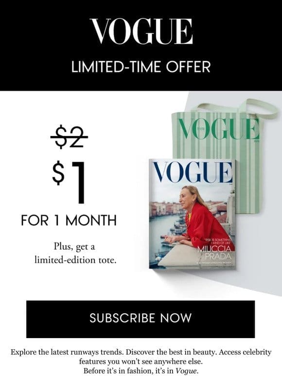Special Offer: Get a limited-edition Vogue tote