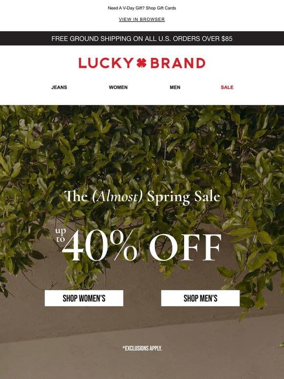Spring Faves Up To 40% Off