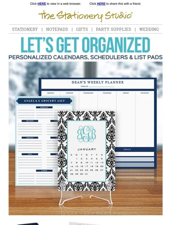 Start the New Year Right ⭐ Personalized Calendars & Schedulers