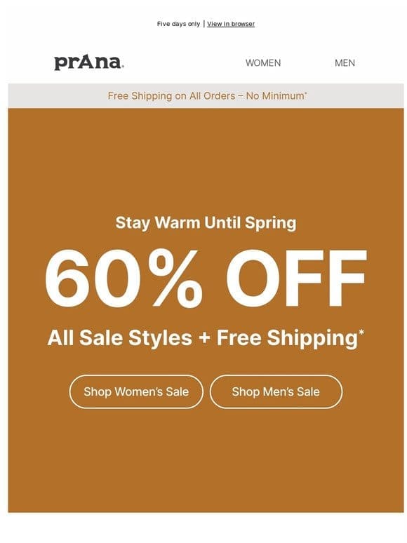 Starts NOW: 60% off Sale