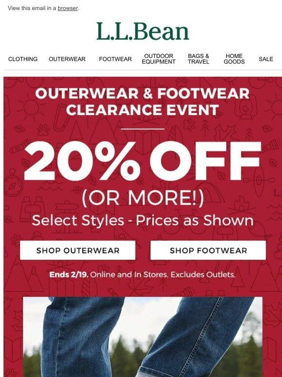 Starts Now: 20% OFF (or more!) on Clearance Outerwear and Footwear