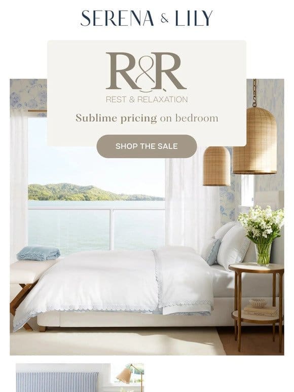 Starts now: Sublime pricing on bedroom.