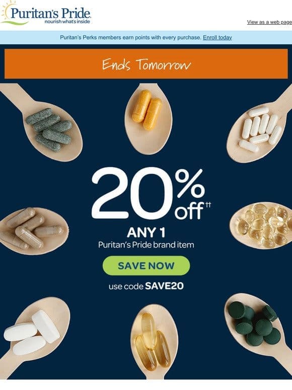 Still time to save 20%
