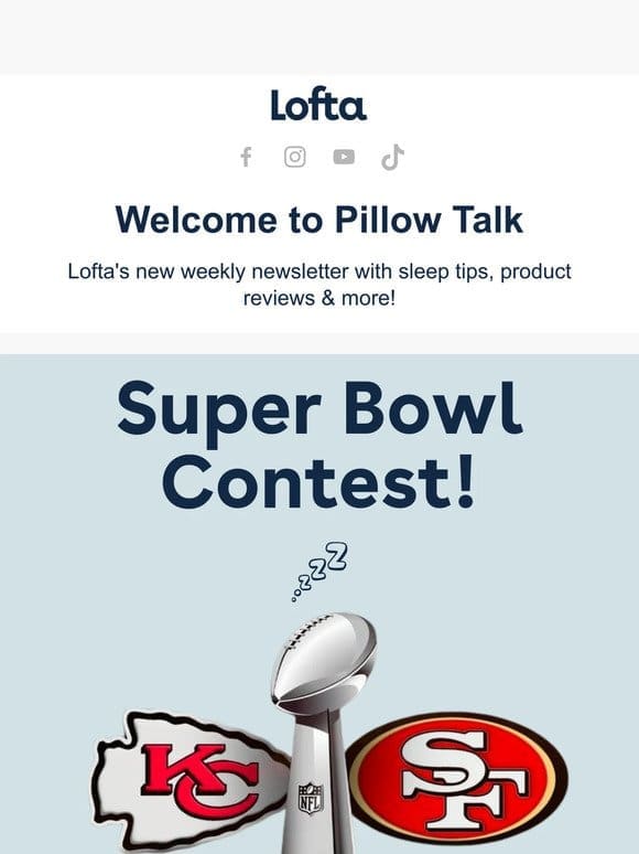 Super Bowl Sleep Contest
