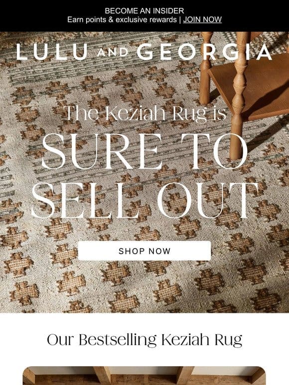Sure to Sell Out: Keziah Rug
