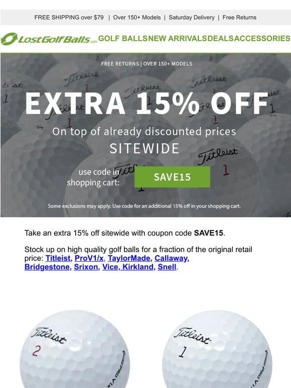 Take an Extra 15% off sitewide