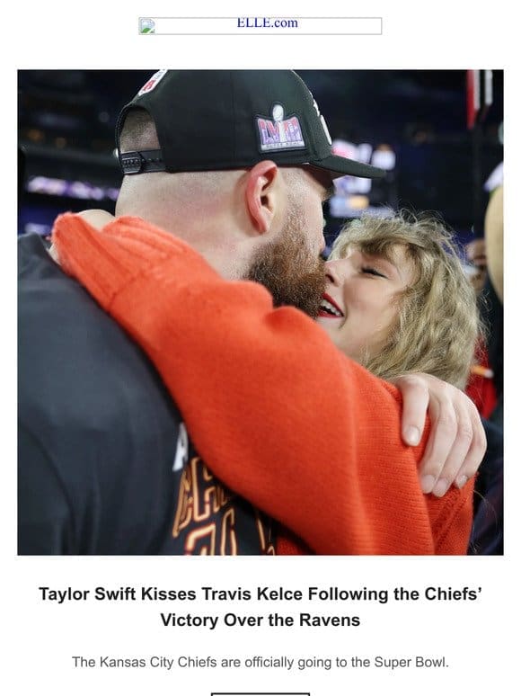 Taylor Swift Kisses Travis Kelce Following the Chiefs’ Victory Over the Ravens