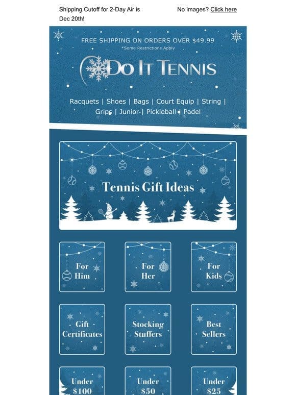 Tennis Gift Ideas   There’s Still Time to Shop