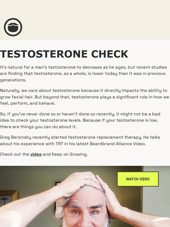 Testosterone check