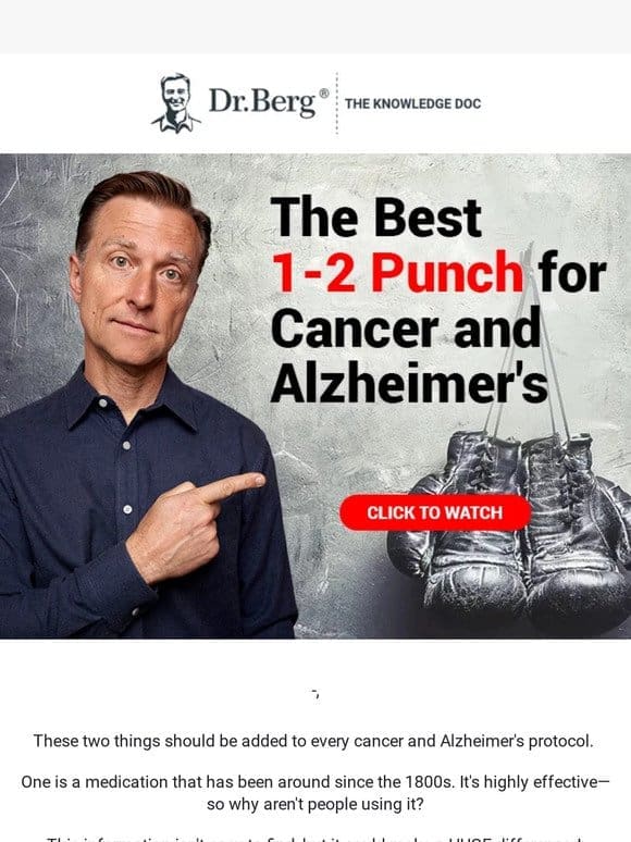 The Best 1-2 Punch for Cancer and Alzheimer’s
