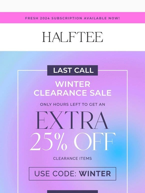 The Countdown Is ON! Our Clearance Sale Is Over At Midnight!