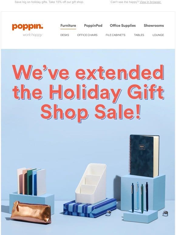 The Holiday Gift Shop Sale Has Been Extended!