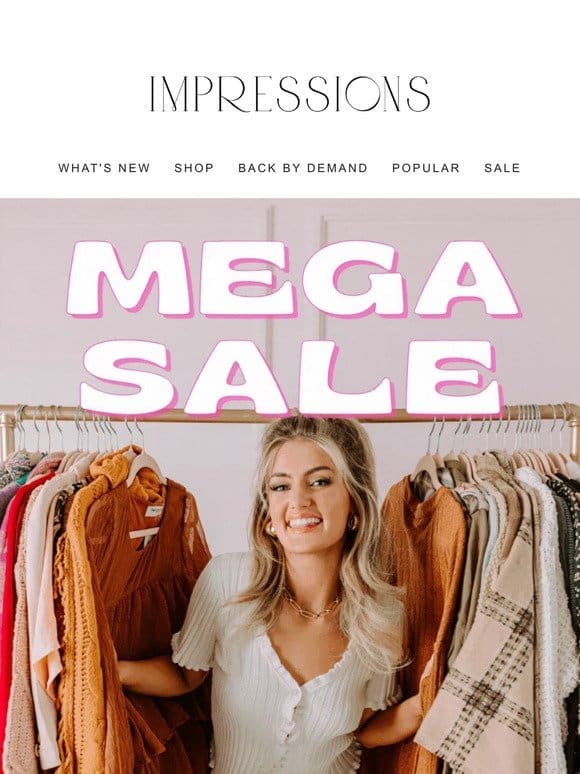 The Mega Sale starts NOW!!  ️