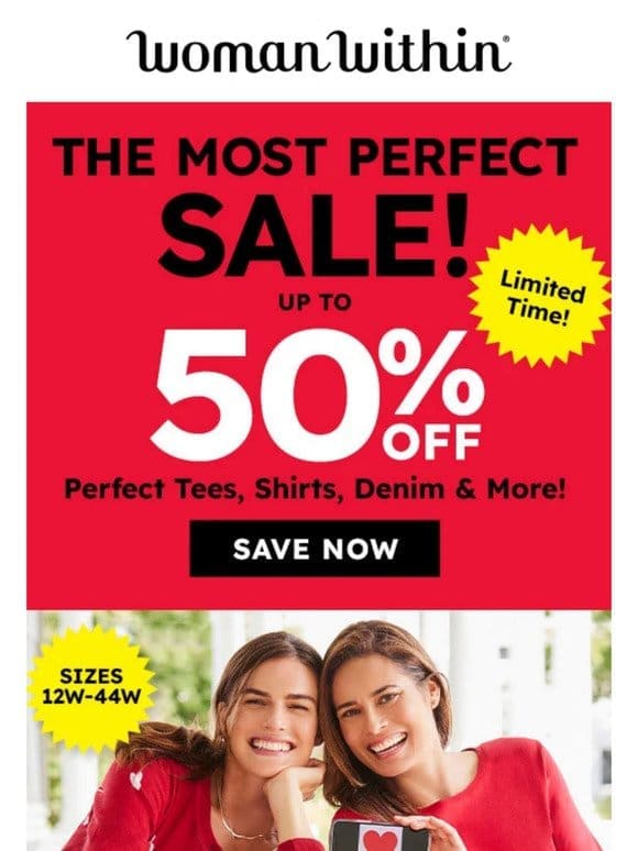 The Most Perfect Sale Of All! Up To 50% Off Is On!