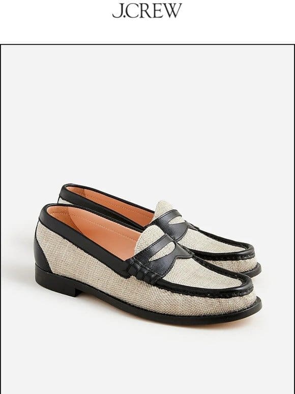 The Winona penny loafers in Spanish canvas you love is on sale， for a limited time
