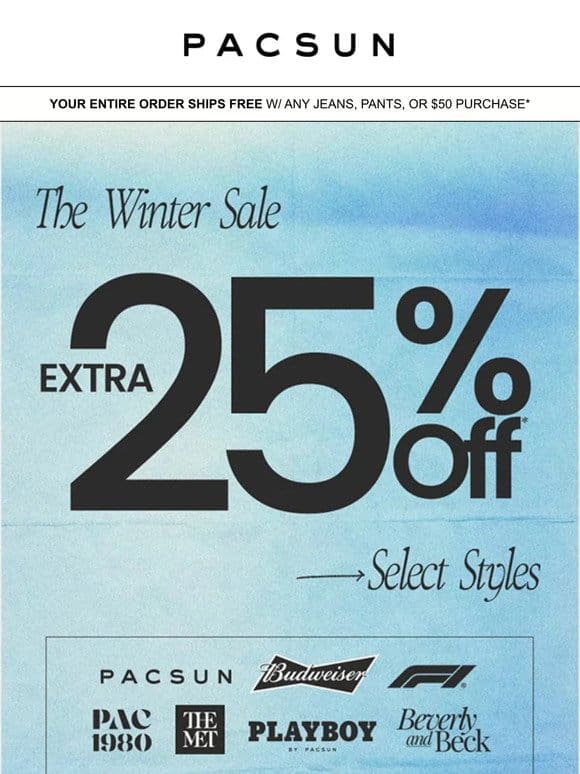 The Winter Sale ENDS SOON!