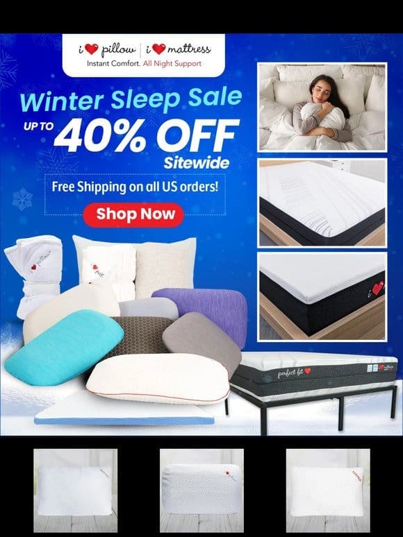 The Winter Sleep Sale is now live! Stock up and Save