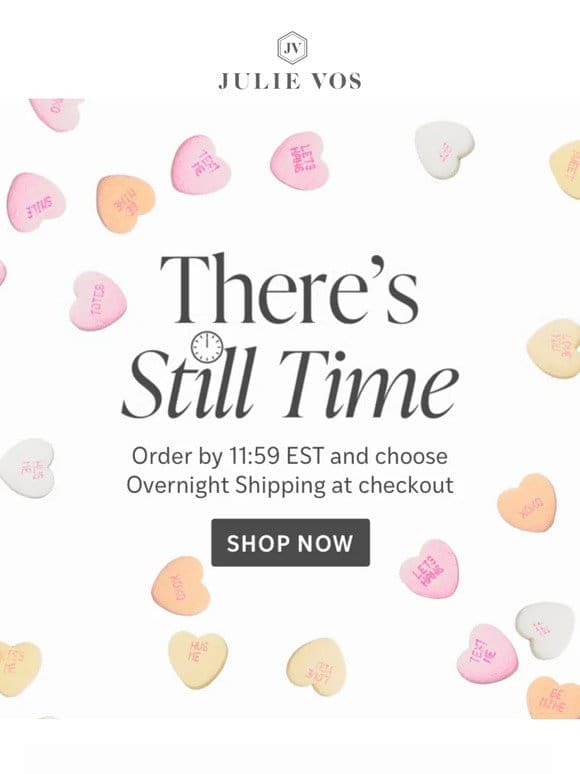 There’s still time for Valentine’s delivery with Overnight Shipping ⌛❤️