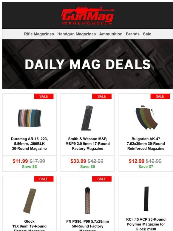 These Feburary Deals Are Just What You Need | Duramag AR-15 .223 30rd Mag for $12