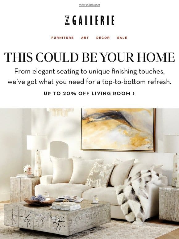This Could Be Your Home With Up To 20% Off Furniture