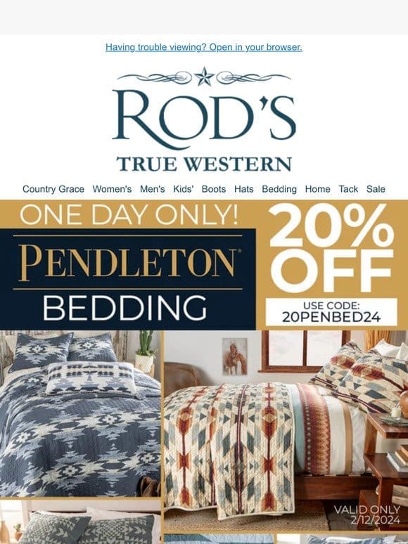 This Won’t Last Long! 20% Off Pendleton Bedding Starts Now!