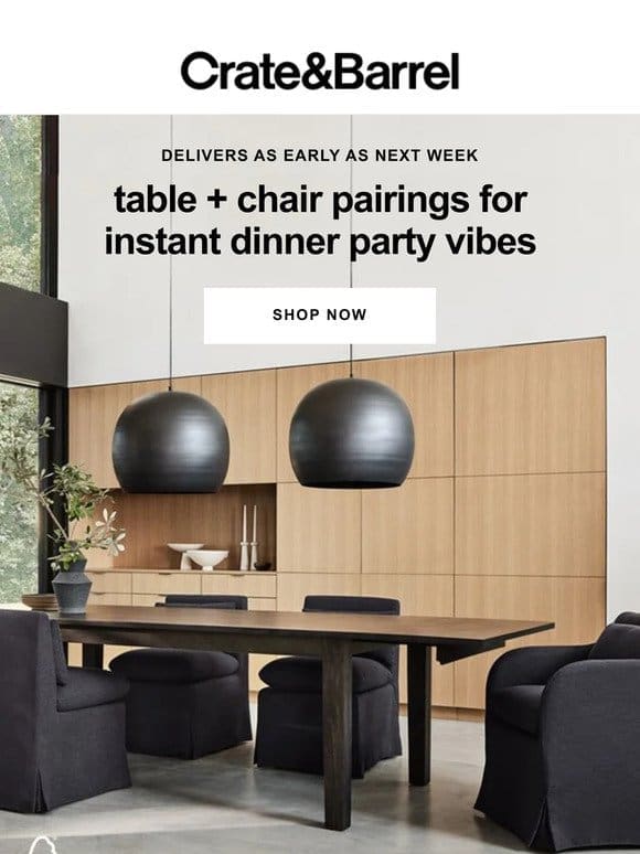 This table + those chairs = instant dinner party vibes