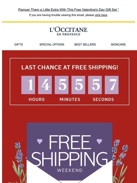 Time is running out on FREE shipping weekend!
