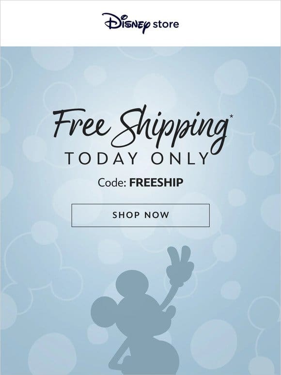 Today only， Free Shipping*!