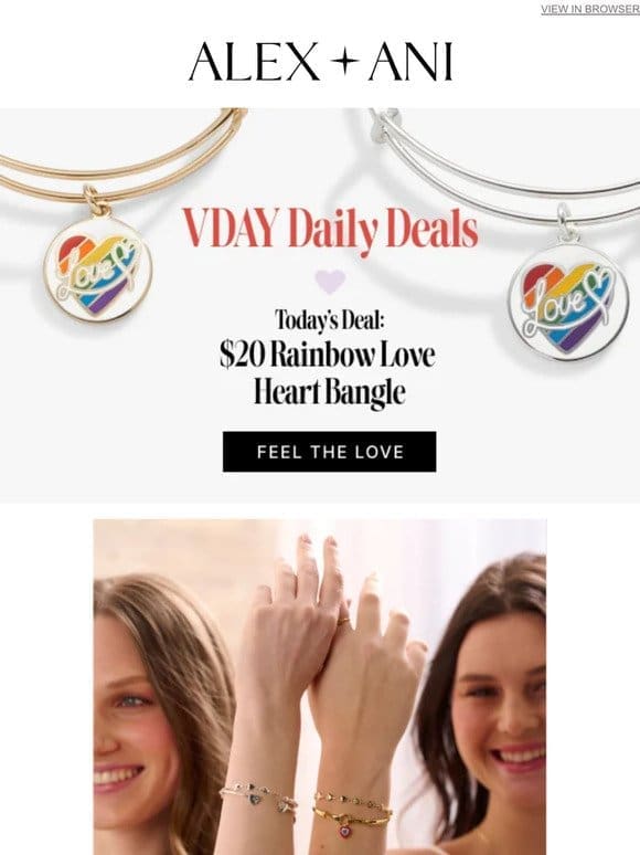 Today’s Deal   $20 Love Bangles