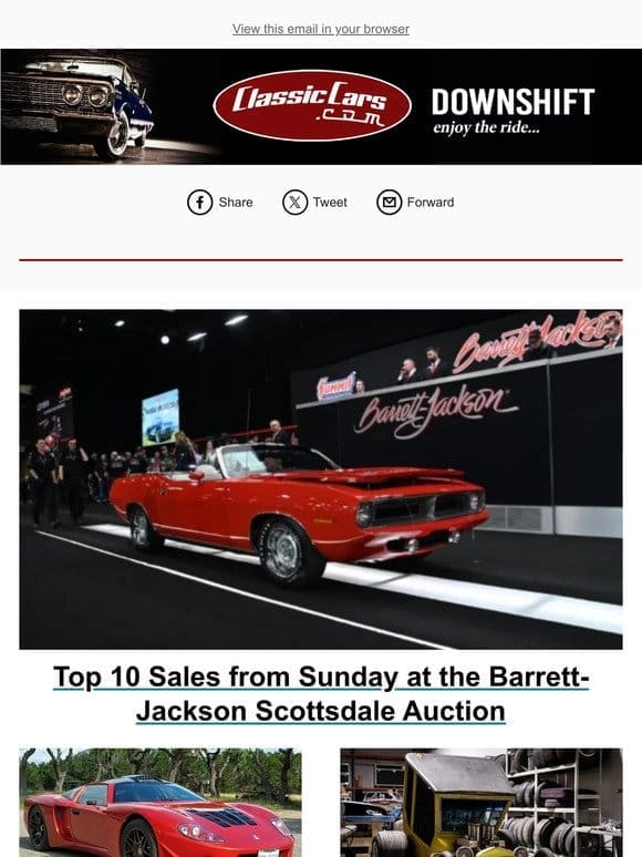 Top 10 Sales from Sunday at the Barrett-Jackson Scottsdale Auction