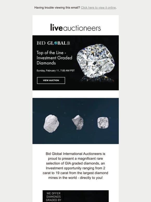 Top of the Line – Investment Graded Diamonds | Bid Global